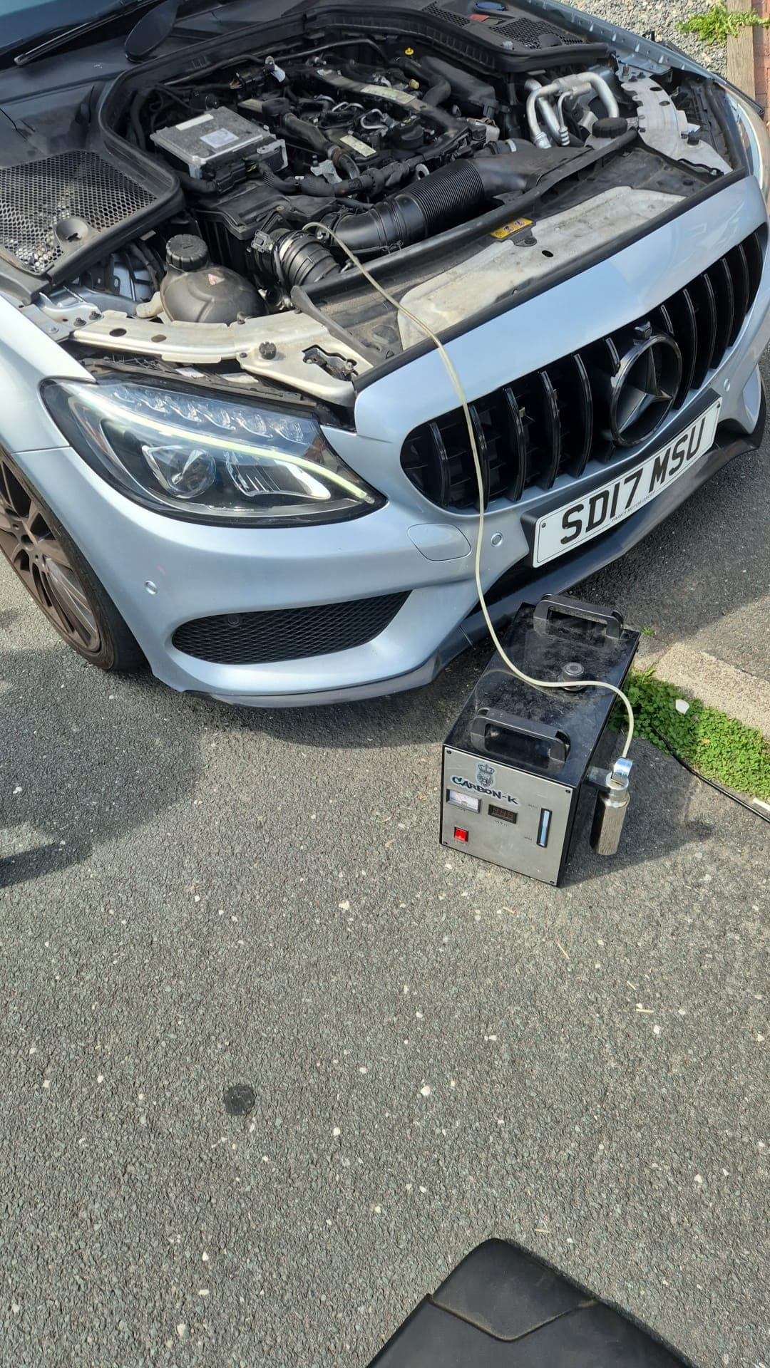 On a customer’s driveway